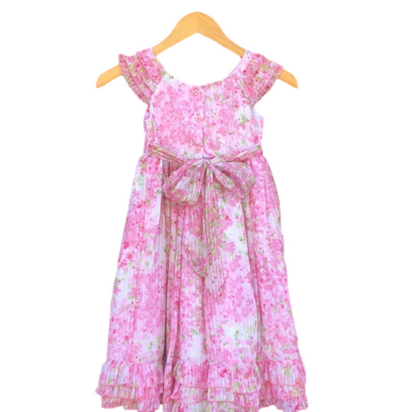 Girls Spring Floral Party Dress. Size 6 - Picture 3 of 5